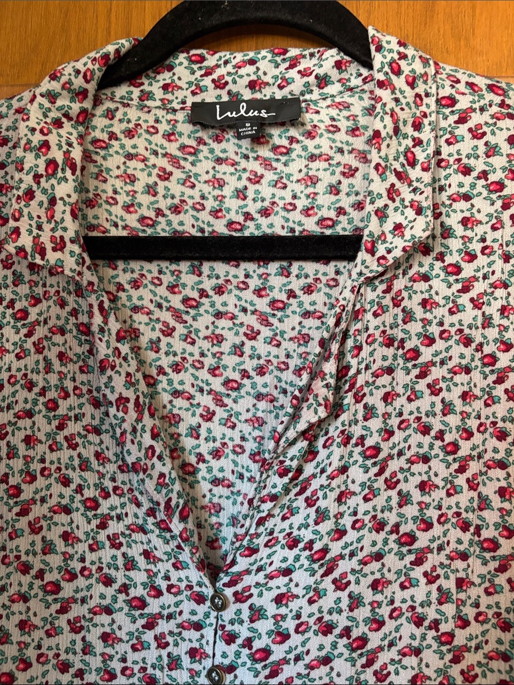 Lulus Floral Button-Front Mini Dress - Picture 4 of 5